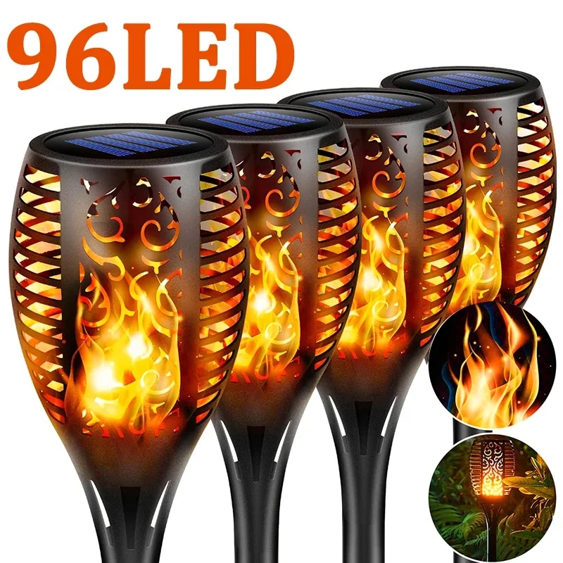 Fire Torch Solar - 96 LED أضواء الشعلة الشمسية في