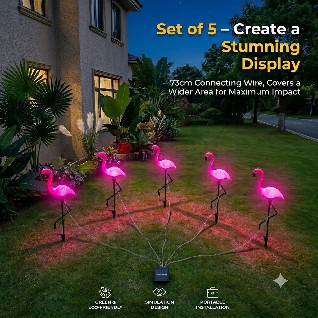 Landscape Spike Light - أضواء حديقة على شكل طائر الفلامنغو