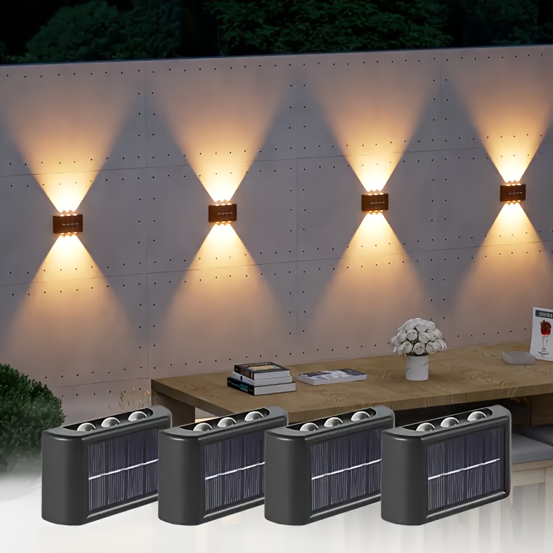 Solar Wall Sconce - مصباح جداري شمسي LED خارجي مقاوم