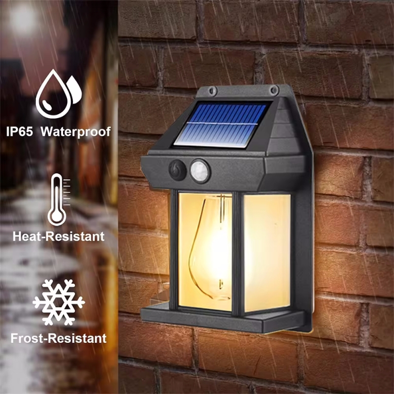 Solar Wall Sconce - مصباح جداري شمسي مقاوم للماء خارجي