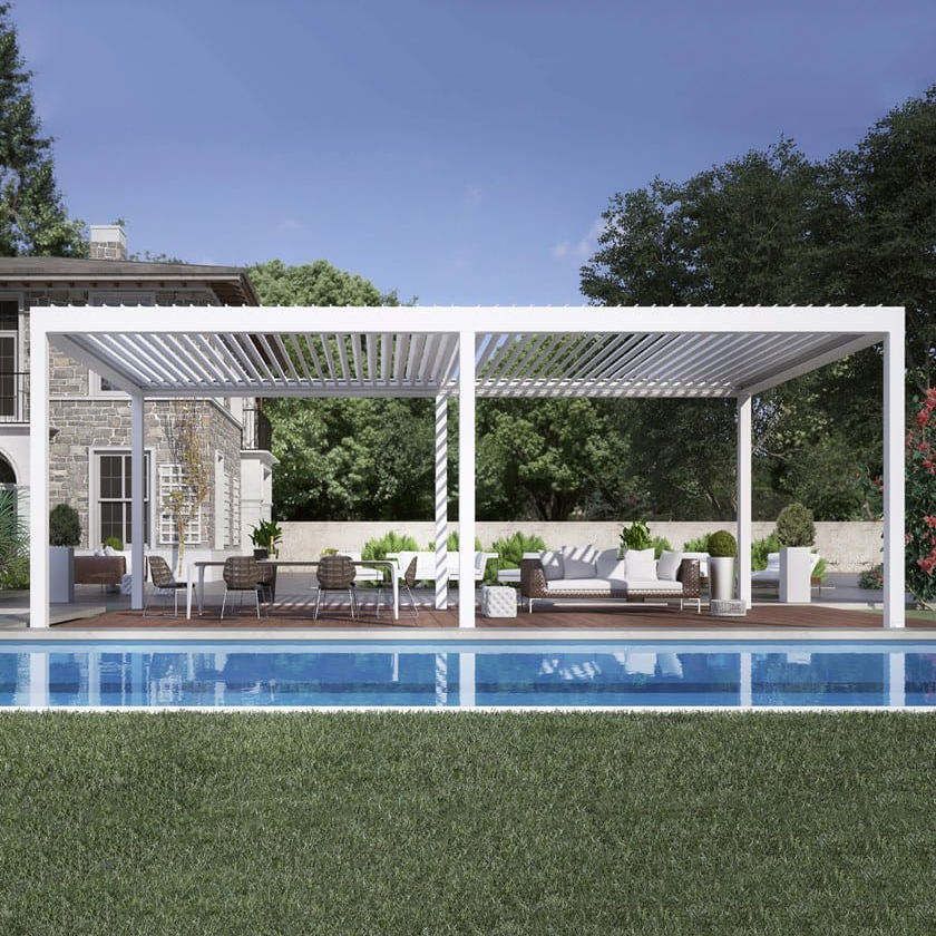Outdoor Lighting Gazebo - شرفة خارجية من سبائك الألومنيوم المؤكسد