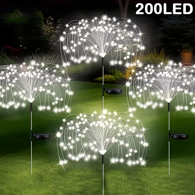 Wired Pathway Light - 200LED الشمسية الألعاب النارية مصباح في