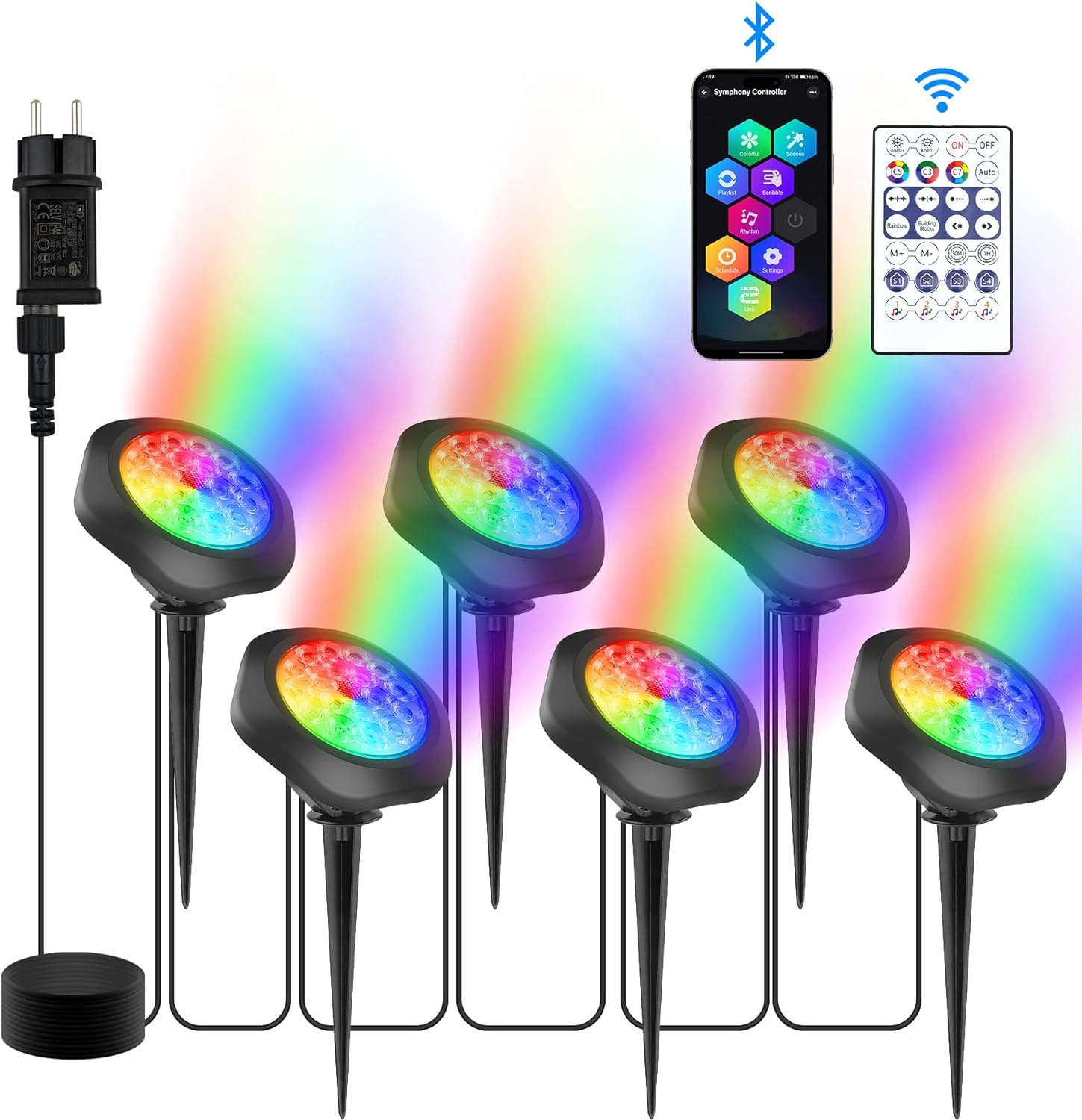 Landscape Spike Light - RGB أدى إضاءة حمام السباحة تحت
