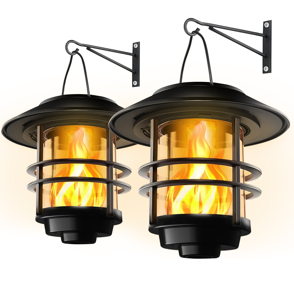 Fire Torch Solar - 1 قطعة فانوس معلق بالطاقة الشمسية