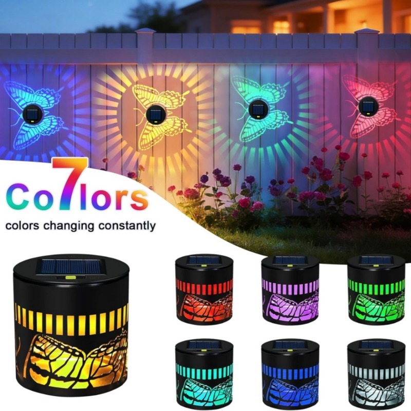 أضواء فراشة شمسية زخرفية للحدا - مراجعة Solar Wall Sconce وسعره