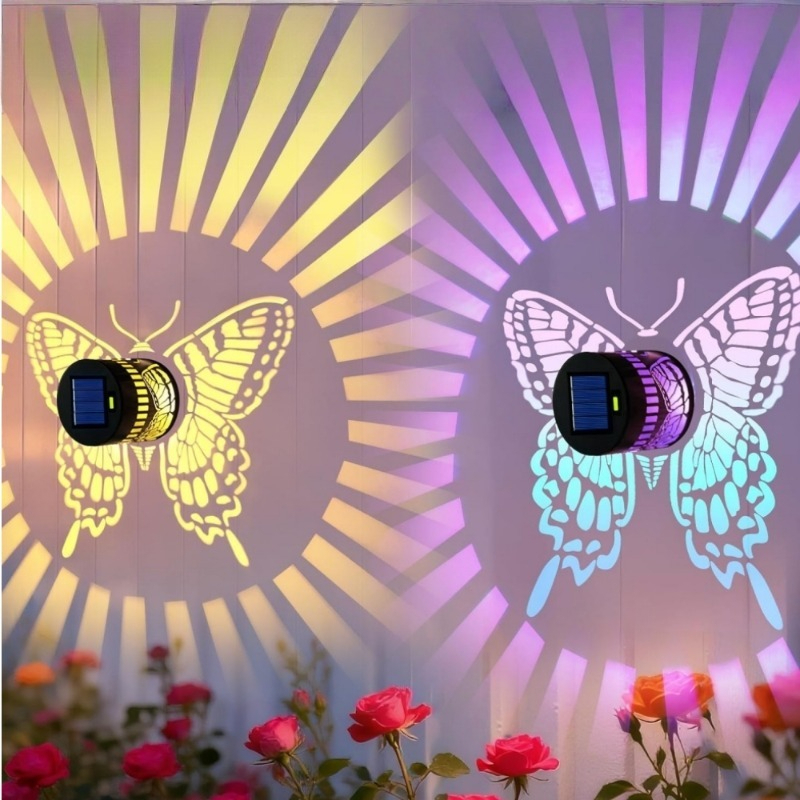 أضواء فراشة شمسية زخرفية للحدا - مراجعة Solar Wall Sconce وسعره