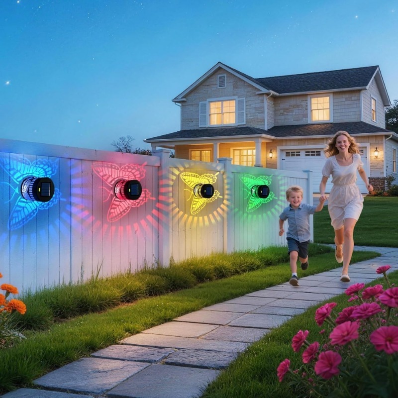 أضواء فراشة شمسية زخرفية للحدا - مراجعة Solar Wall Sconce وسعره