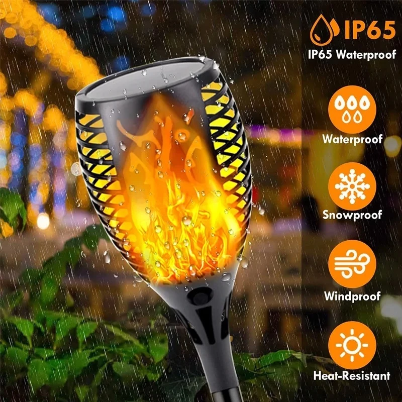 1/2/4 قطع من مصابيح LED الشمسي - مراجعة Fire Torch Solar وسعره