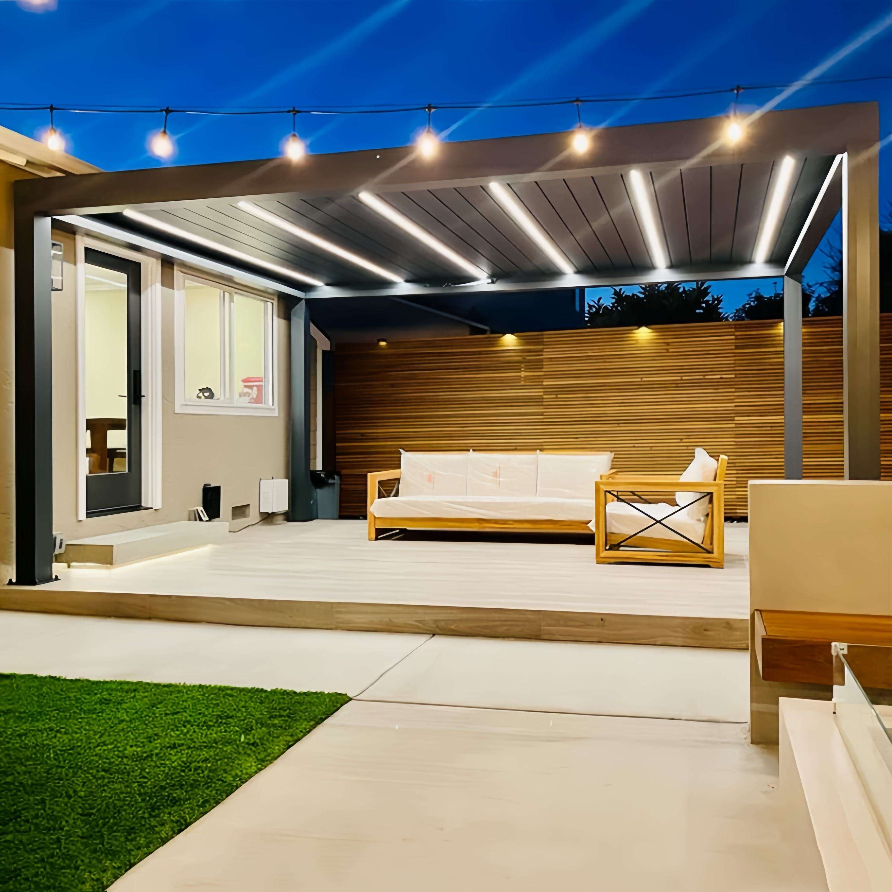 شرفة خارجية من سبائك الألومنيو - مراجعة Outdoor Lighting Gazebo وسعره