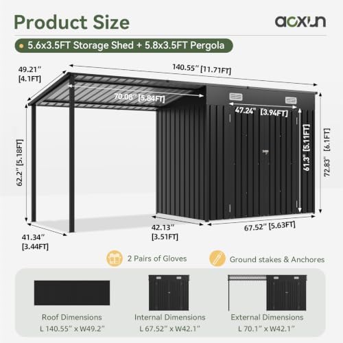 سقيفة تخزين خارجية 6x4 قدم مع  - مراجعة Outdoor Lighting Gazebo وسعره