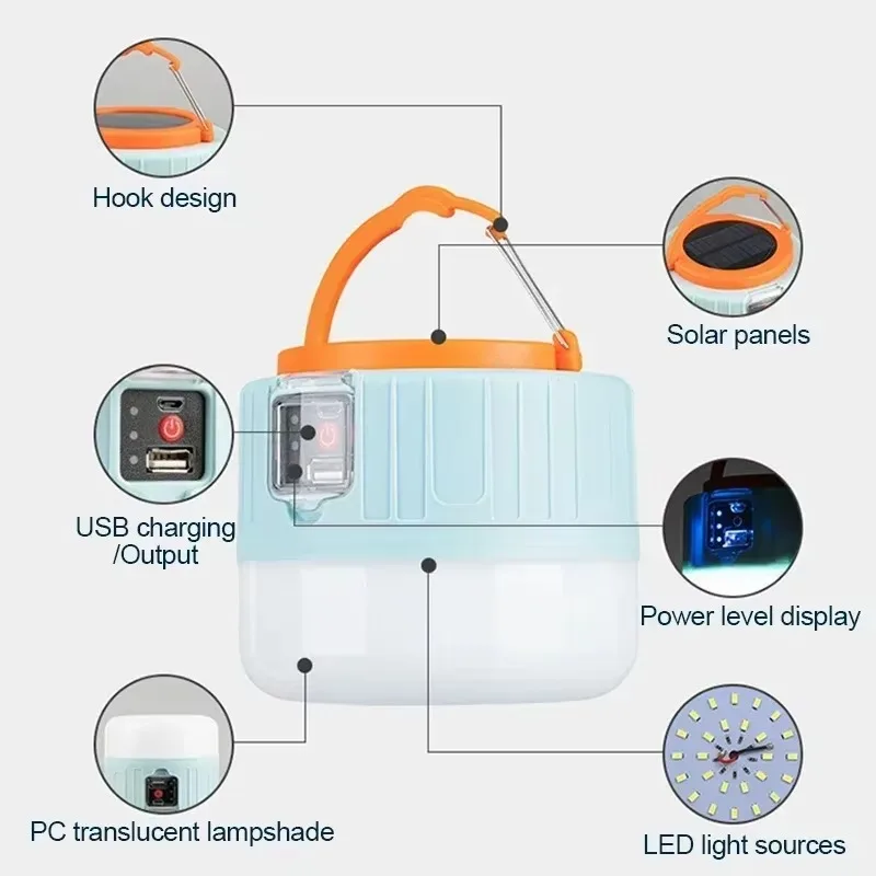 فانوس التخييم بالطاقة الشمسية  - مراجعة Outdoor Lighting Bulbs وسعره