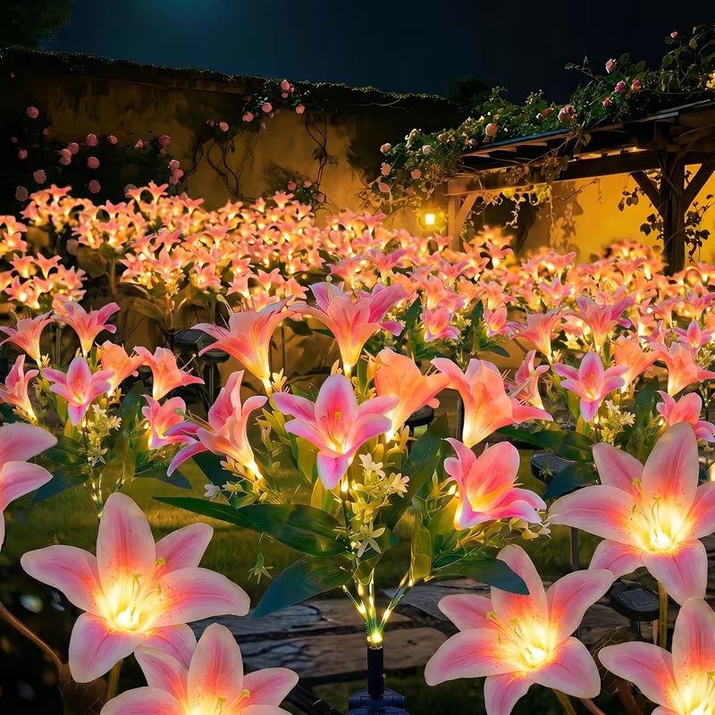 أضواء حديقة شمسية على شكل زهرة - مراجعة Landscape Spike Light وسعره