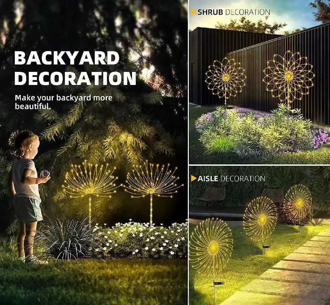 200LED الشمسية الألعاب النارية - مراجعة Wired Pathway Light وسعره