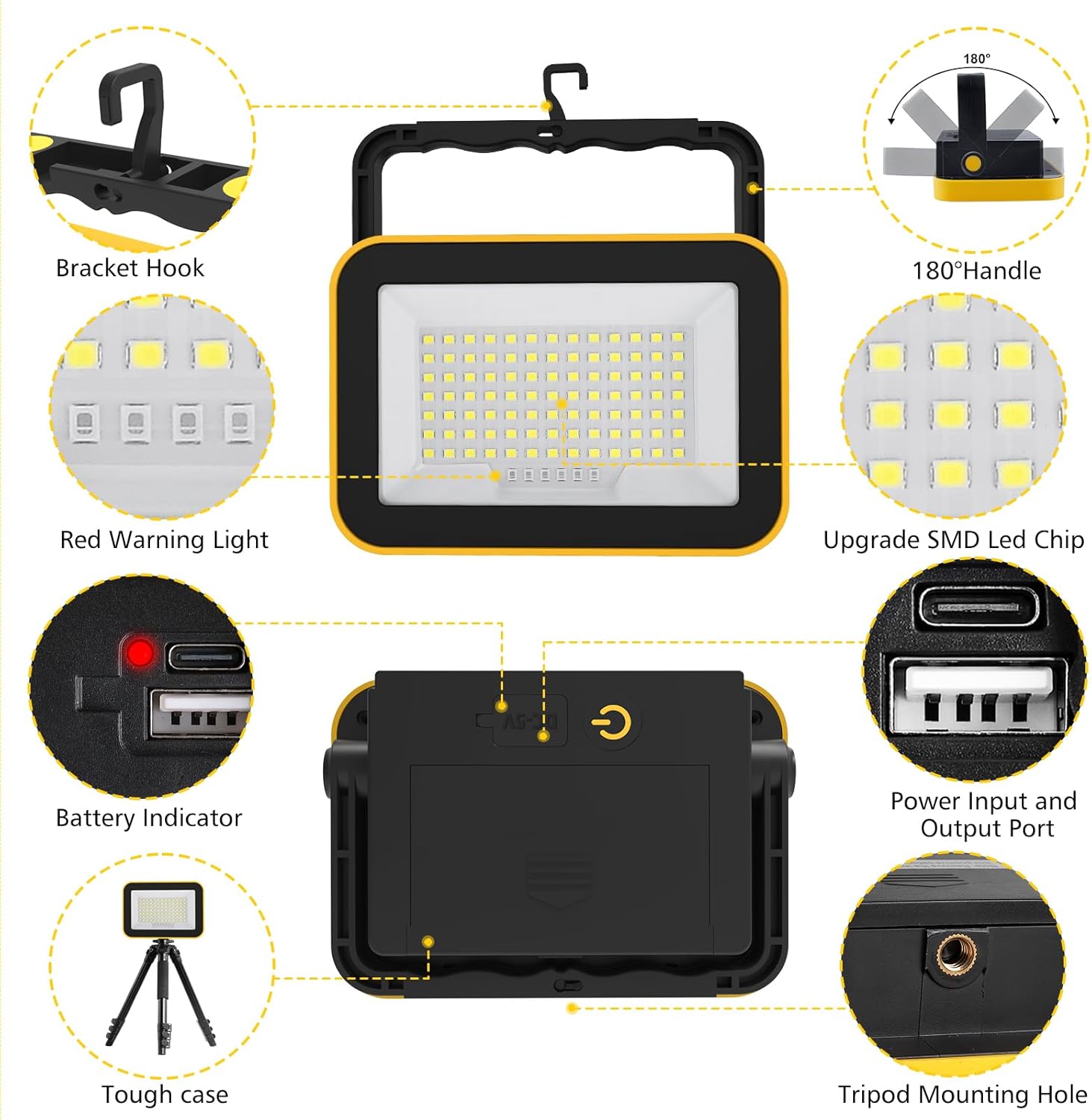 المحمولة LED ضوء العمل في الهو - مراجعة Outdoor Lighting Not Working وسعره
