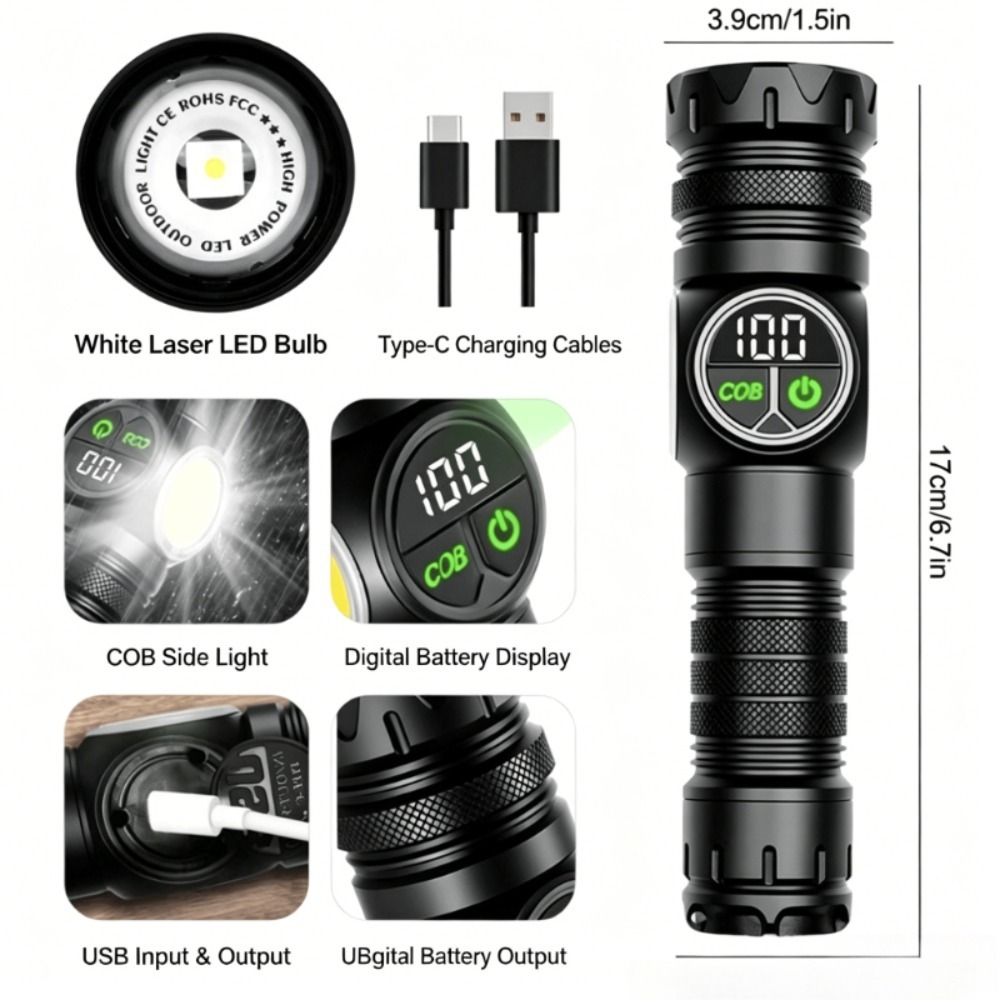 مصباح يدوي LED أبيض اللون مع ش - مراجعة Outdoor Lighting Repair وسعره