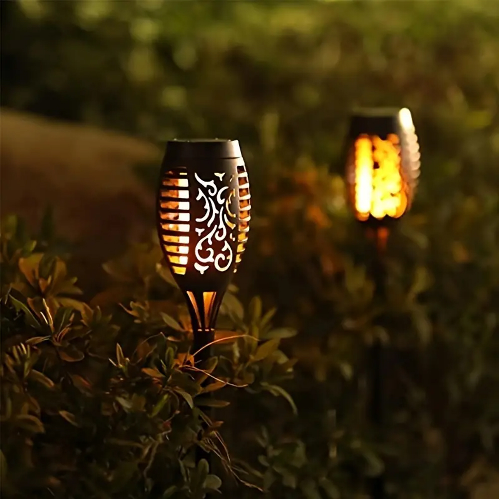 12LED الشمسية لهب الشعلة ضوء ا - مراجعة Fire Torch Solar وسعره