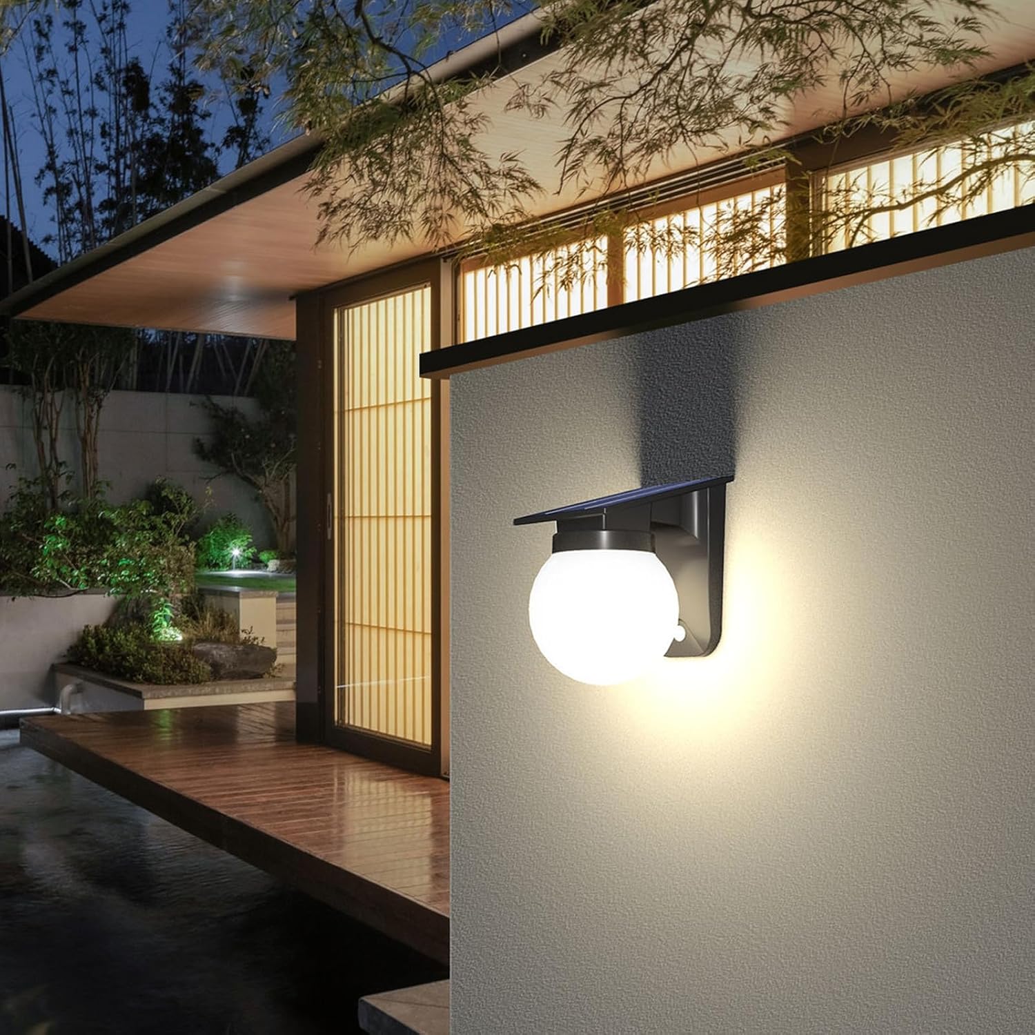أضواء الجدار الشمسية المجال في - مراجعة Solar Wall Sconce وسعره