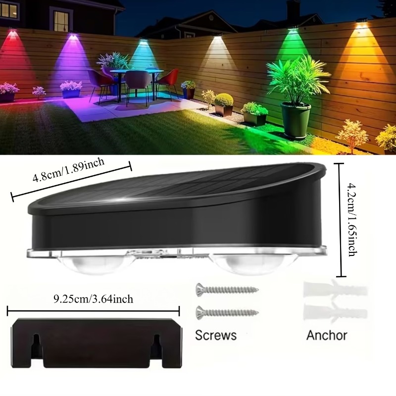 مصباح سياج شمسي RGB بدرجة حماي - مراجعة Solar Wall Sconce وسعره