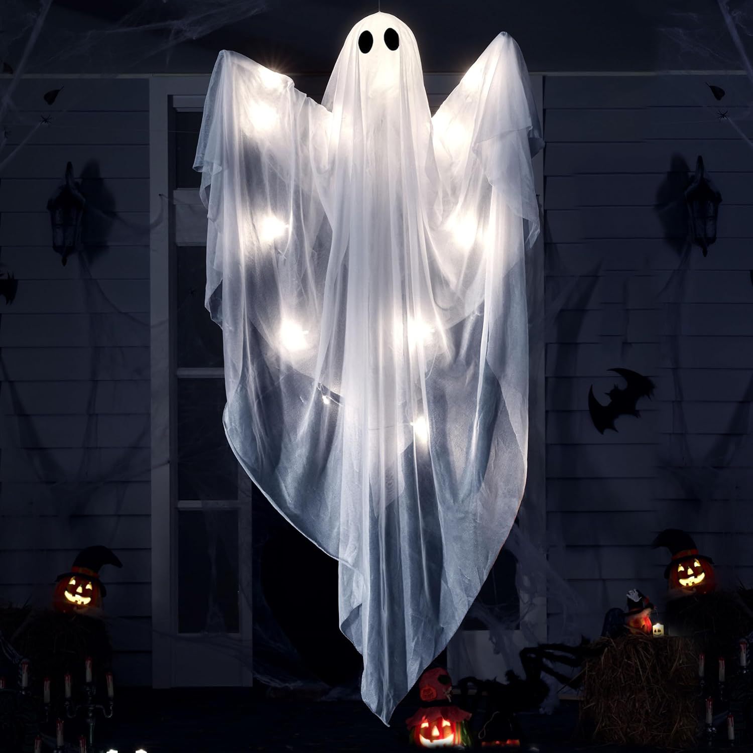 شبح معلق مضيء للهالوين مع إضاء - مراجعة Outdoor Lighting Gazebo وسعره