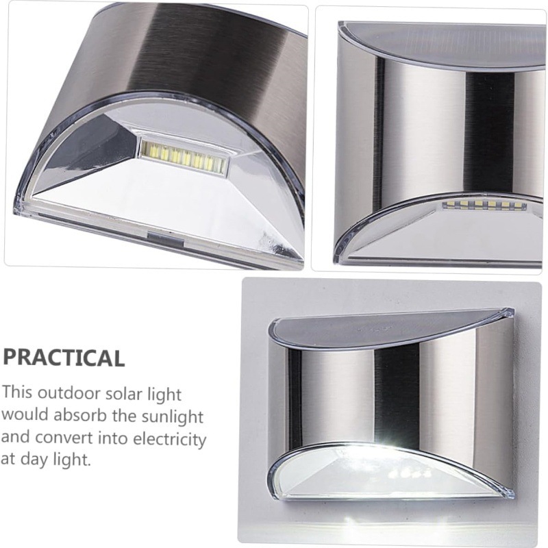 2 قطعة مصباح حديقة الطاقة الشم - مراجعة Solar Wall Sconce وسعره