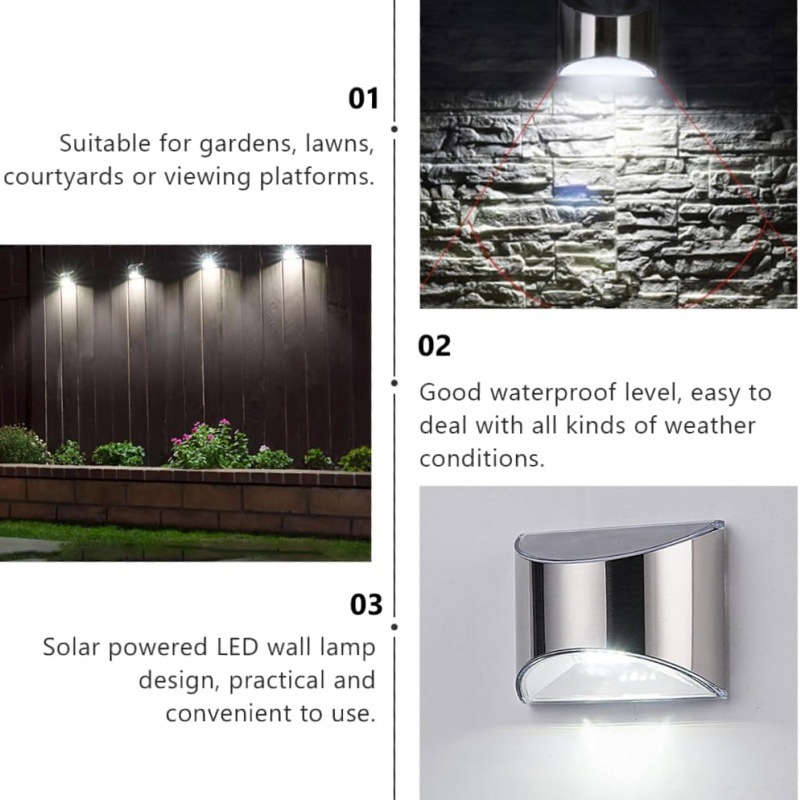 2 قطعة مصباح حديقة الطاقة الشم - مراجعة Solar Wall Sconce وسعره