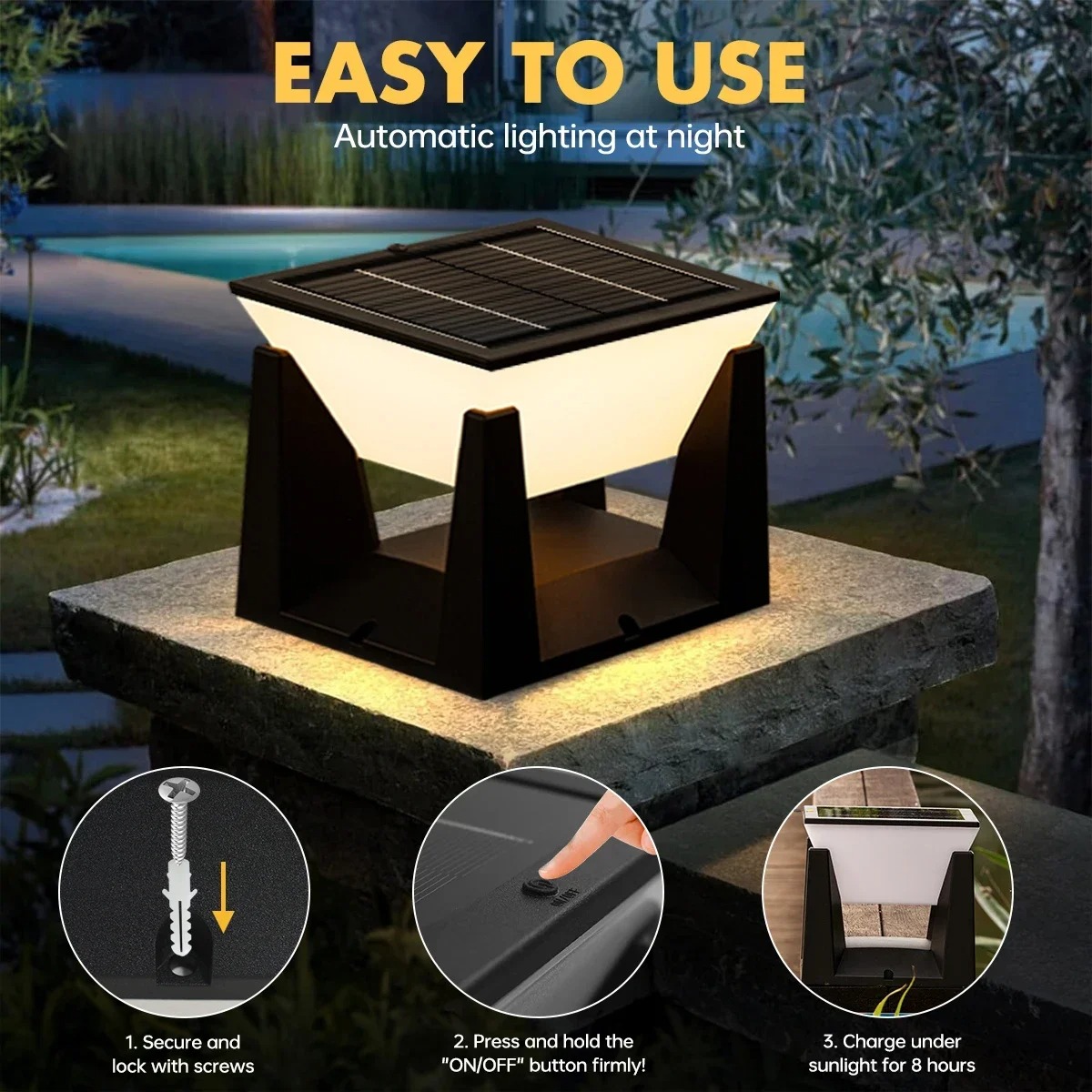 مصباح جداري خارجي LED مقاوم لل - مراجعة Solar Wall Sconce وسعره