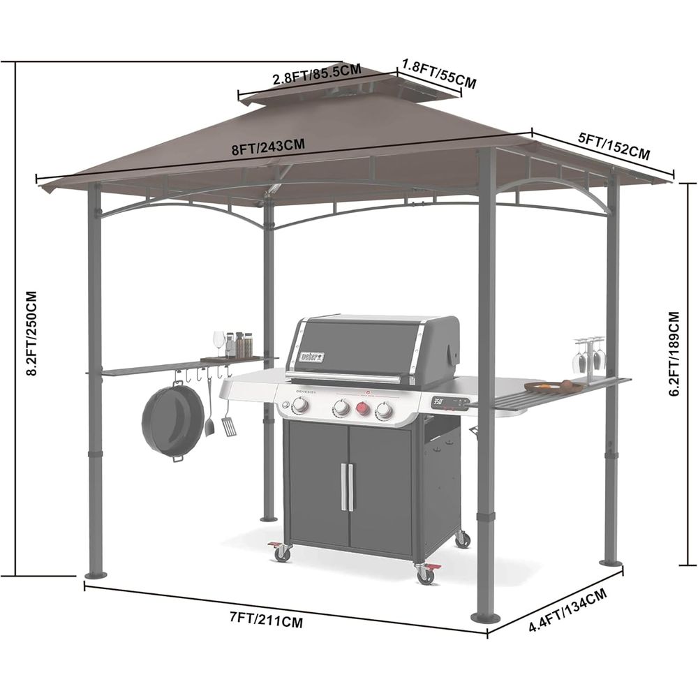 جازيبو للشواء في الهواء الطلق  - مراجعة Outdoor Lighting Gazebo وسعره